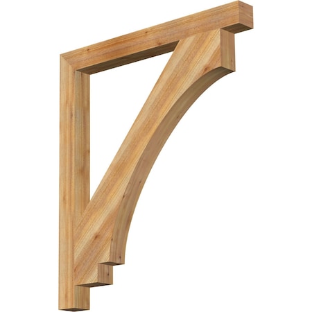 Ekena Millwork Imperial Block Rough Sawn Bracket, Western Red Cedar, 4"W x 42"D x 48"H BKT04X42X48IMP05RWR